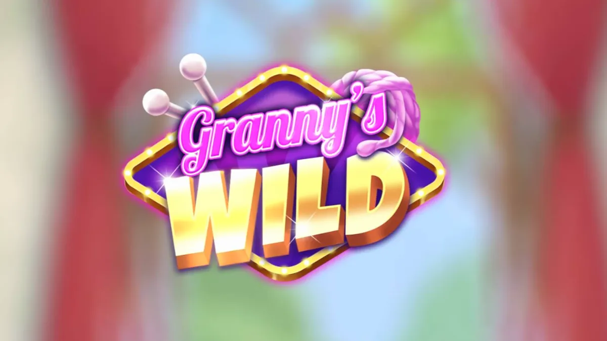 Granny’s Wild slot machine featuring neon Vegas theme and cartoon grandmother character